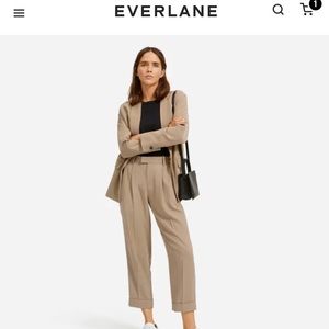 NWT Everlane Put Together Pleat Pant in Clay
